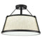 Drum Flush Mount Ceiling Light Black Finish Dimmable LED Light